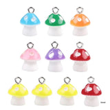 Resin Mushroom Charms Pendant for Jewelry Making