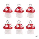 Resin Mushroom Charms Pendant for Jewelry Making