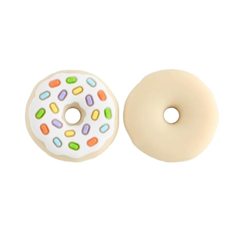 Mini Flowers Donuts Silicone Beads for DIY Jewelry Making