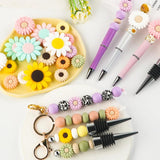 Mini Flowers Donuts Silicone Beads for DIY Jewelry Making
