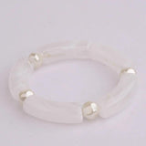 Multicolor Pearl Beads Bracelet Men Women Personalized Acrylic Bead Bangle