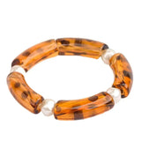 Multicolor Pearl Beads Bracelet Men Women Personalized Acrylic Bead Bangle