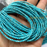 3MM Natural Turquoises Smooth Round Beads for Jewelry Making DIY