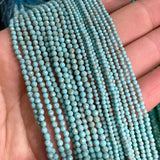3MM Natural Turquoises Smooth Round Beads for Jewelry Making DIY