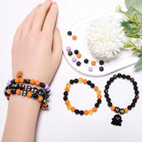 Skull Beads DIY Kit for Adults Bracelets Halloween Charms