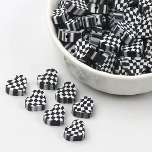 Polymer Clay Heart Beads for DIY Jewelry Making