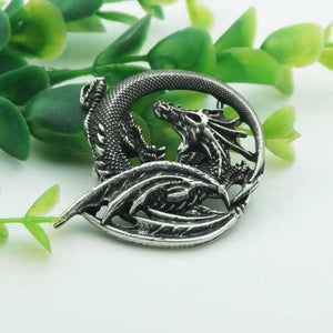 Vintage Sky Dragon Metal Brooch Pin Men Brooch