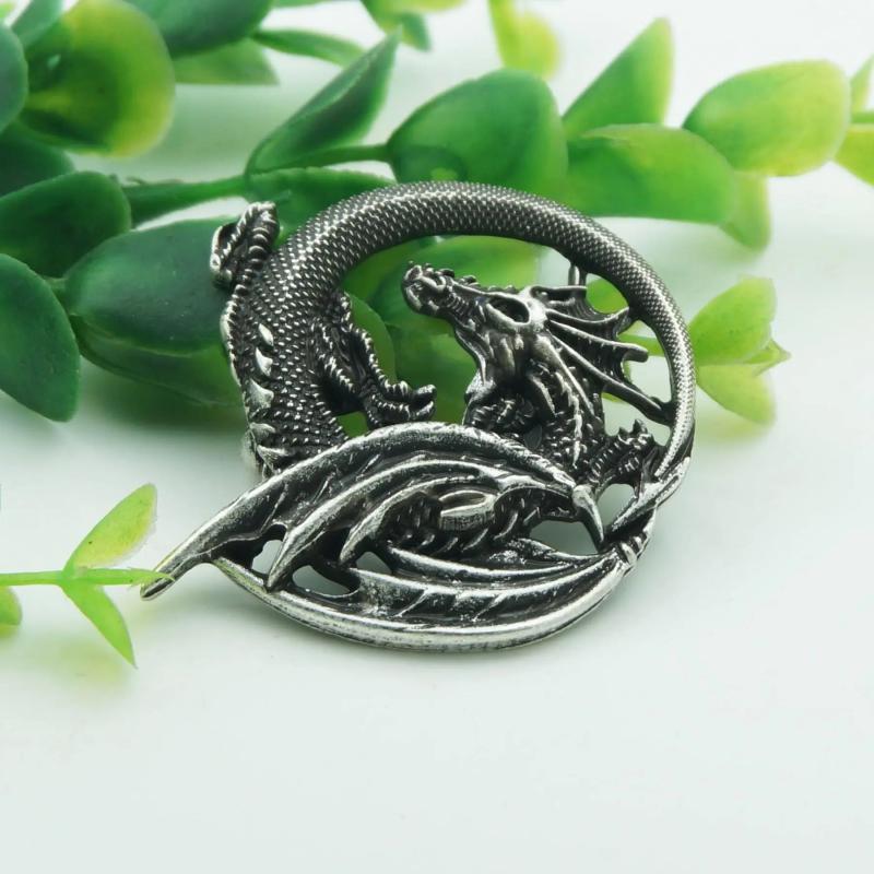Vintage Sky Dragon Metal Brooch Pin Men Brooch