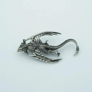 Vintage Sky Dragon Metal Brooch Pin Men Brooch