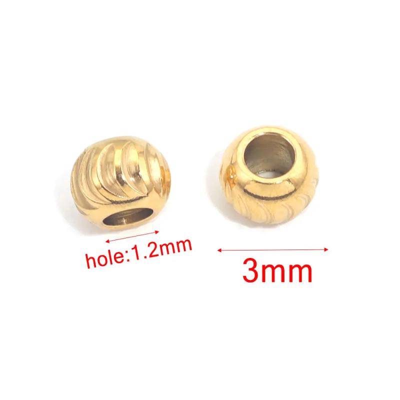 10pcs Stainless Steel Spacer Waist Beads for Bracelets DIY Jewelry Making
