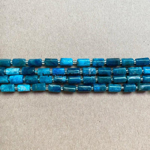 Faceted Apatite Cylinder Spacer Stone Beads 6.5X10mm