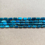 Faceted Apatite Cylinder Spacer Stone Beads 6.5X10mm