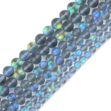 Matte Navy Labradorite Spectrolite Stone Round Spacers Beads