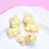 10Pcs Candy Plated UV Acrylic Horse Beads DIY Bracelet Mobile Phone Chain