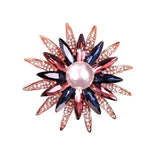 Snowflake Pearl Brooch Pin for Women Dress Bag Buckle Pins