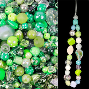 50g Vintage Mixing Beads Acrylic Beads for Phone Charms DIY Jewelry R0134
