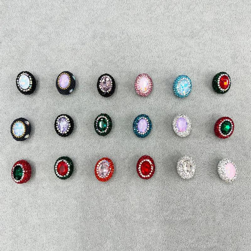 Crystal Diamonds Oval Beads for DIY Jewelry Earrings Necklace