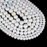 6-10mm AB Plated Porcelain Round Spacer Beads 15''