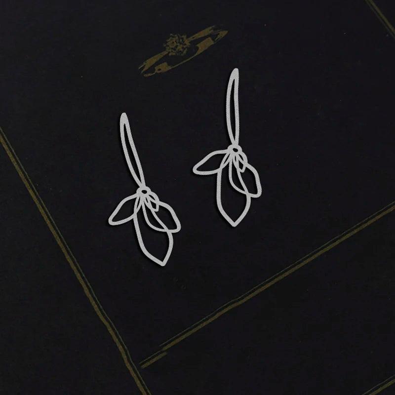 Stainless Steel Bead Metal Pendant Flower Charms for DIY Jewelry