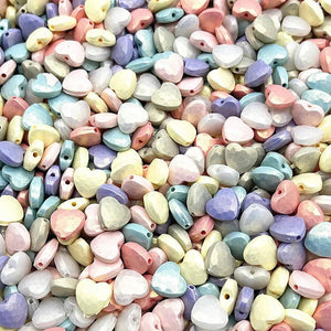 30-120pcs 11mm Heart Shape Acrylic Beads for Jewelry Making DIY
