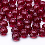 Clear Faceted Rondelle Crystal Beads 8mm Flat Round Glass Loose Spacer Bead