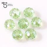 Clear Faceted Rondelle Crystal Beads 8mm Flat Round Glass Loose Spacer Bead