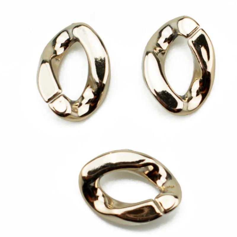 UV Plating Metal Acrylic Assemble Beads Link Buckle DIY Jewelry Handbag Decor
