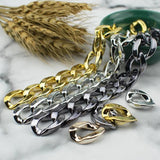 UV Plating Metal Acrylic Assemble Beads Link Buckle DIY Jewelry Handbag Decor