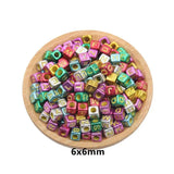 Mini Acrylic Square Letter Beads for DIY Craft Making