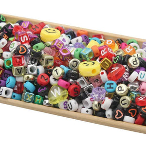 Mini Acrylic Square Letter Beads for DIY Craft Making