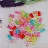50pcs Transparent Acrylic Bear Beads for Jewelry Making
