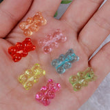 50pcs Transparent Acrylic Bear Beads for Jewelry Making