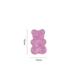 50pcs Transparent Acrylic Bear Beads for Jewelry Making