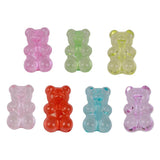 50pcs Transparent Acrylic Bear Beads for Jewelry Making