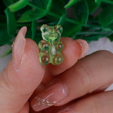 50pcs Transparent Acrylic Bear Beads for Jewelry Making