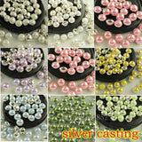 100p AB Colors Half Pearls Rhinestone Beads Sewing On Rhinestones