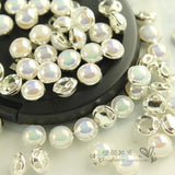 100p AB Colors Half Pearls Rhinestone Beads Sewing On Rhinestones