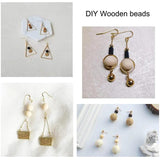 6-30mm Round Wooden Beads Charms DIY Jewelry Making Supplies
