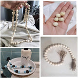 6-30mm Round Wooden Beads Charms DIY Jewelry Making Supplies