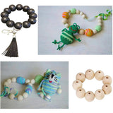 6-30mm Round Wooden Beads Charms DIY Jewelry Making Supplies