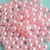 3-12mm White Pearl Round Plastic Beads