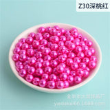 3-12mm White Pearl Round Plastic Beads