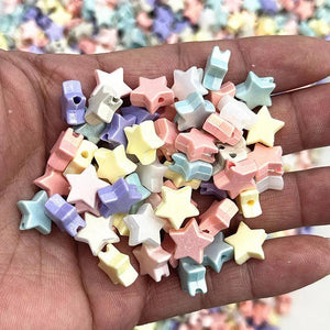 10mm Five-pointed Star Acrylic Beads for Jewelry Making DIY - 50-200pcs