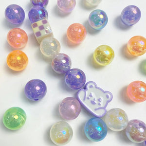 Luminous Glow Round Loose Spacer Beads For Jewelry Making DIY Bracelet