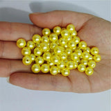3-12mm Straight Hole Round Plastic Pearl Beads