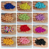 3-12mm Straight Hole Round Plastic Pearl Beads