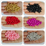 3-12mm Straight Hole Round Plastic Pearl Beads
