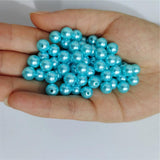 3-12mm Straight Hole Round Plastic Pearl Beads
