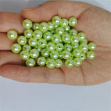 3-12mm Straight Hole Round Plastic Pearl Beads
