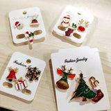 12pcs Christmas Brooches Mixed Santa Socks Tree Collar Badges Lapel Pin
